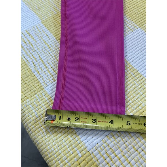 Athleta Hot Pink Aurora Seamless Ribbed High Rise Tight Leggings Large - Picture 14 of 15